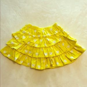 Yellow ruffle skort
